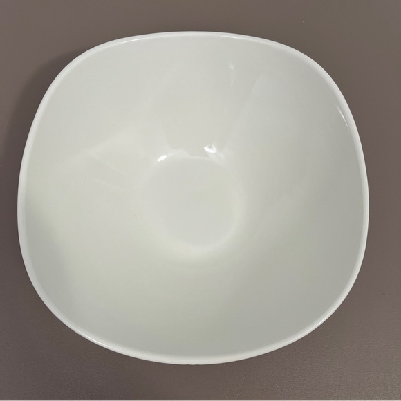 Mikasa‎ Swirl Modern White Ceramic Square Serveware Vegetable Bowl - Picture 4 of 13